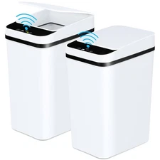 2.2 Gallon Kitchen Trash Can Automatic Touch Free Garbage Can with Lid Stainless