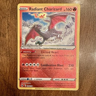 Radiant Charizard 020/159 SWSH: Crown Zenith Radiant Rare Holo Pokemon TCG EN