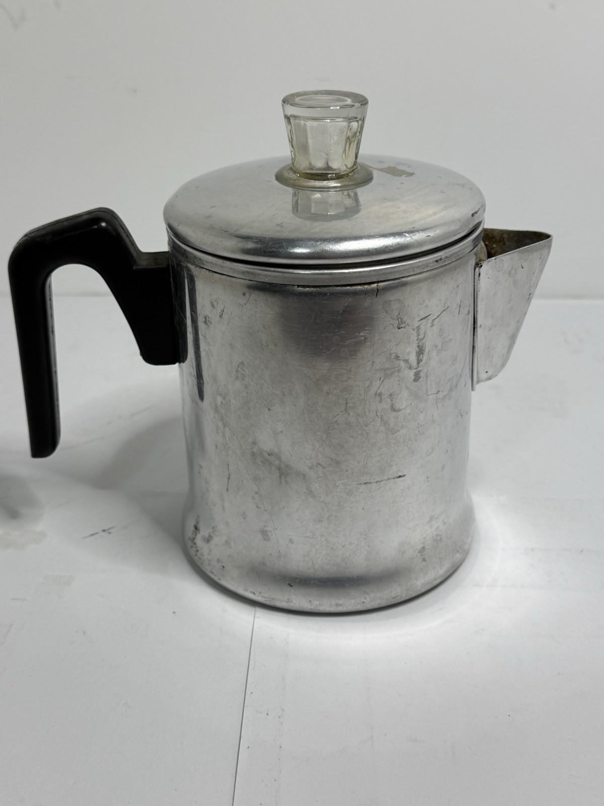 Vintage Century Aluminum Ware 4 Cup Capacity Camp Coffee Percolator 4.5" x 4"