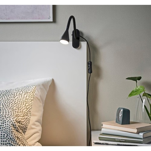 Ikea NAVLINGE Black Clip On Reading Desk Light Lamp LED Clamp Spotlight - Picture 4 of 9