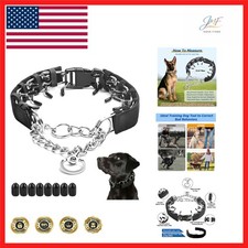 Elegant Dog Pinch Collar for Large Breeds, 23.6-Inch with Rubber Tips for Safety