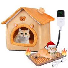 Heating Inside Cat Dog House Heated Pet Indoor Heated Kitty House Bed A Nest ...