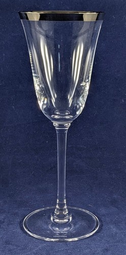 Vera Wang For Wedgwood Classic Platinum Crystal Wine Glasses Set of 6 - Picture 3 of 6