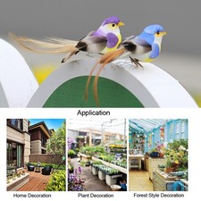 Good Gloss Artificial Bird 12Pcs Beautiful Simulation Bird Decor