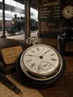 Antique Waltham Pocket Watch 15 Jewels Open Face Roman Dial Nickel Case Runs