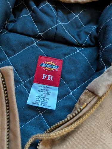 Dickies Fr Jacket Size XL CAT3 Workwear Quilted Brown - Picture 3 of 7