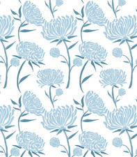 17.3"X78.7" Peel and Stick Wallpaper Floral Contact Paper Blue Wall Paper Modern