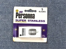 PERSONNA SUPER STAINLESS DOUBLE EDGE RAZOR BLADE 5 PACK NEW IN FACTORY PACKAGE