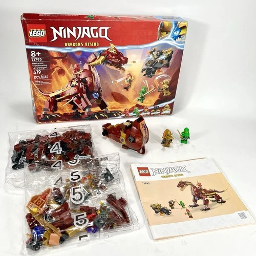LEGO Ninjago 71793 Heatwave Transforming Lava Dragon w/ Figs & Manual Incomplete