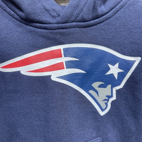 Felpa con cappuccio NFL Team Apparel bambino New England Patriots blu navy taglia 2t - Foto 2 di 7