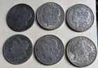 US Morgan Silver Dollars 6 coins (1891, 1899-O, 1921, And (3) 1921-S