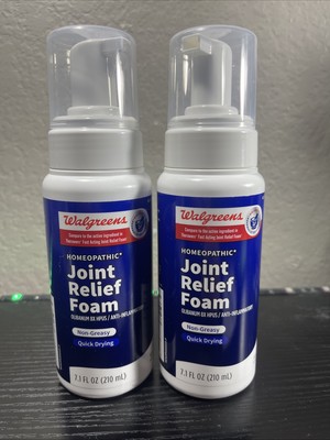 2 Walgreens Homeopathic Joint Relief Foam 7.1 Oz