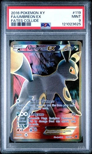 Umbreon EX (Full Art) XY - Fates Collide #119 (2016) Ultra Rare PSA 9 Pokemon