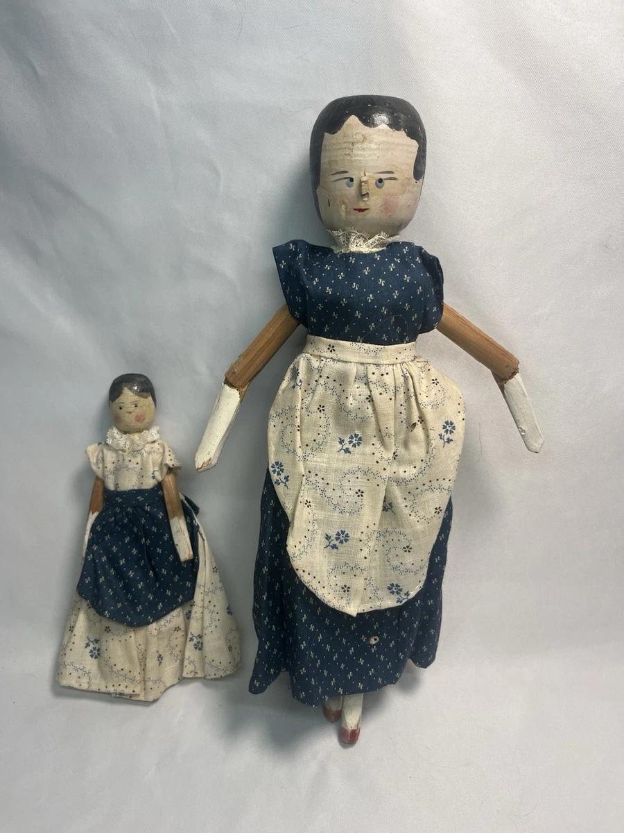 ペグドール　アンティーク　ドイツ　おすわり　Grodnertal ペグドール アンティーク ドイツ おすわり Grodnertal Worn But