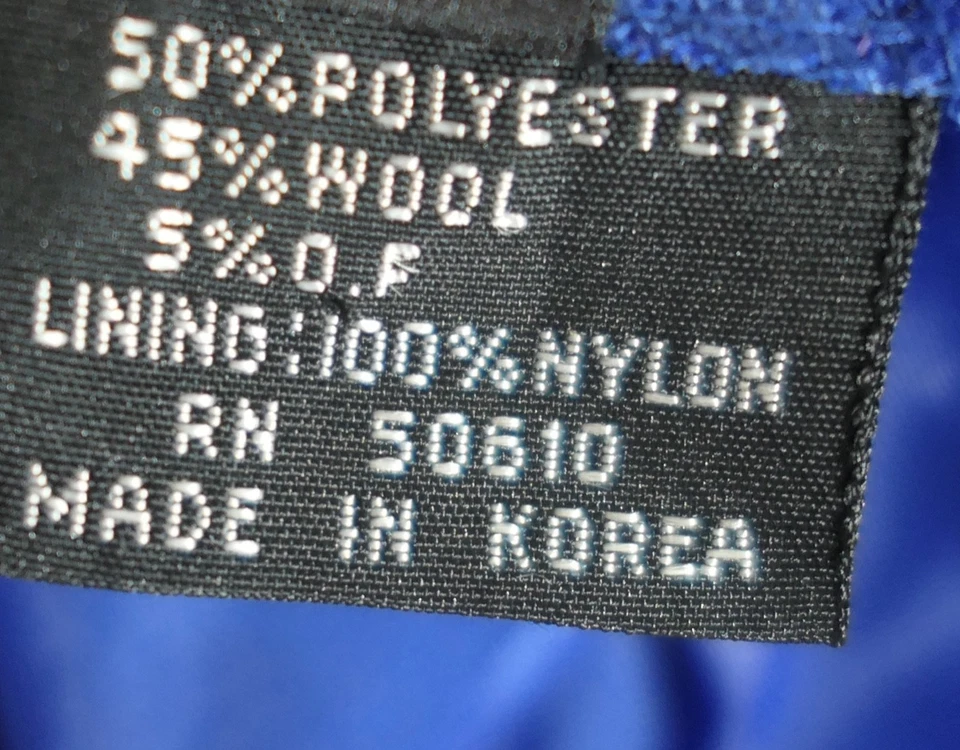 Falda lápiz recta vintage años 80 90 eléctrica azul mezcla lana Sasoon L Foto 4 de 4