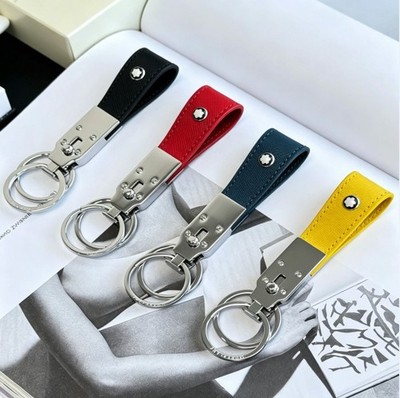 Montblanc Sartorial Loop Leather Key Fob Key Chain 4 Colors Optional NWOB