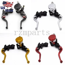 Motorcycle Master Cylinder Reservoir Lever Hydraulic Brake Cable Clutch Pump 7/8