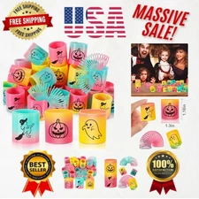 Vibrant 36-Pack Rainbow Spring Fidget Toys - Perfect Halloween Party Favors