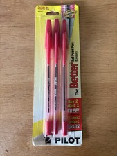 VTG New In Package Unopened 3-Pack Pilot Red Fine Point Pens Revolutionary Ink