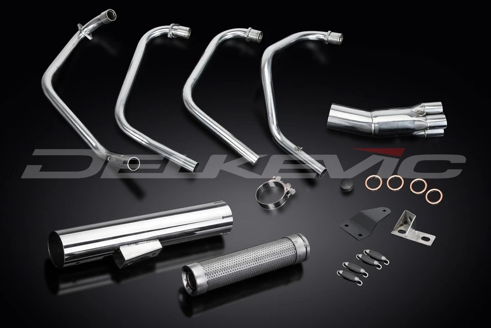 Escape completo Delkevic con silenciador recto de acero inoxidable para Honda CB500 Foto 4 de 4