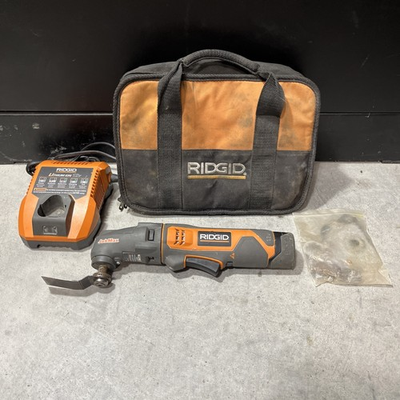 #ad Ridgid Job Max 12v R8223400 Power Handle W Multi Tool Attachment Charger Case $59.99