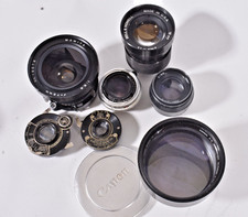 Vintage Lot of 7 Vintage lenses Canon Kodak Schneider Mamiya