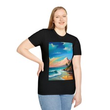 Superhero Woman Marvelous Inspirational Blue Hair Comic Girl Unisex Soft Tee