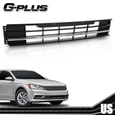 Front Bumper Lower Grille W/ Chrome Trim Fit For 2016-2019 Vw Passat