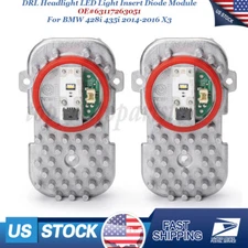 2Pcs DRL Headlight LED Light Insert Diode Module For BMW X6 F32 F36 F15 F16 F25