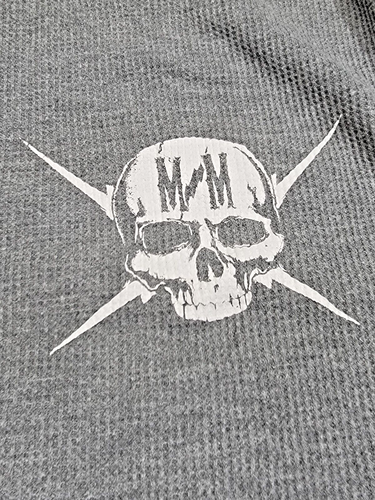Metal Mulisha Live Fast Die Last Waffel Thermal Knit Bray Skull Shirt Men's XL - Picture 5 of 14