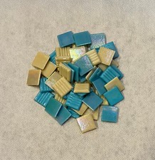 Springtime Mosaic Tiles  3/4" Iridized Glass Tiles-Craft and Backsplash Tile