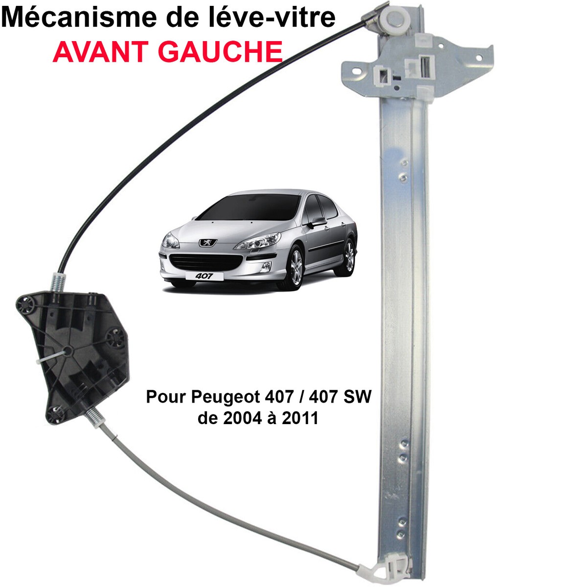 Lève-vitre électrique Arrière Gauche Pour Peugeot 407 / 407 SW - Réf. SC15979 - Neuf
