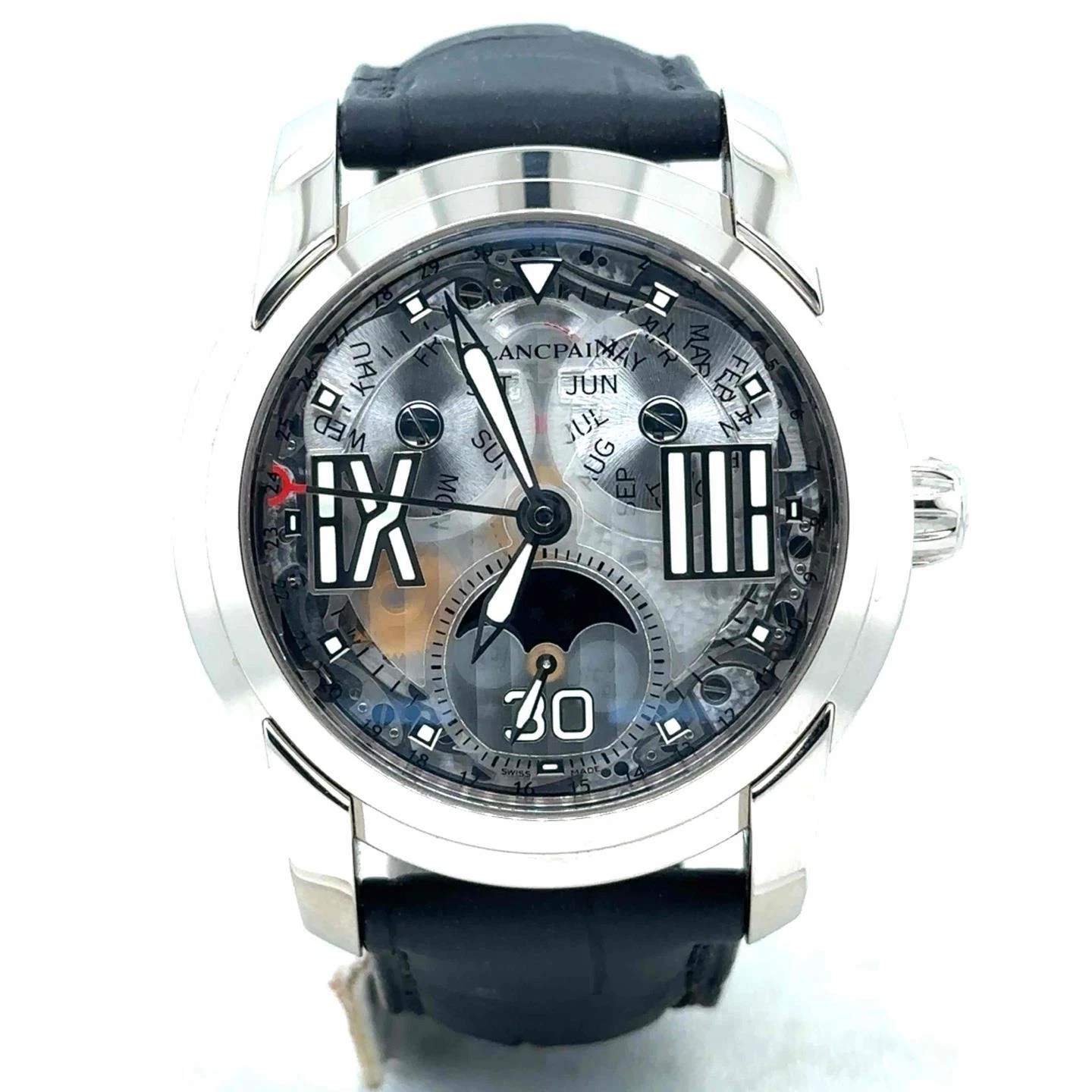 Blancpain — Blancpain L-Evolution Moonphase 8 Days Limited 43mm 18k White Gold 8866-1500-53B