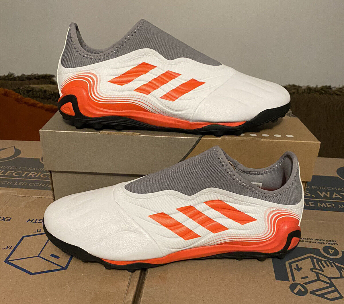 ADIDAS COPA SENSE.3 LACELESS TURF SHOES White FY6170 MEN ADIDAS COPA SENSE.3 LACELESS TURF SHOES White FY6170 MEN