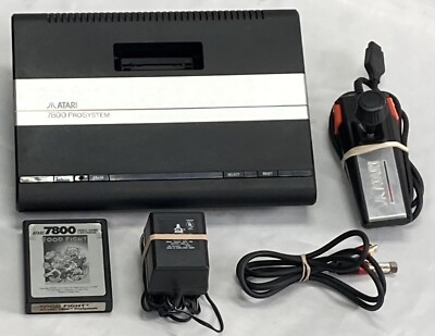 Atari 7800 Pro Console in Excellent Condition w/ Game, Joystick, Connections