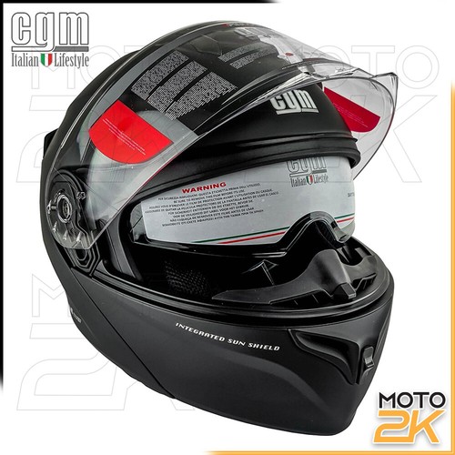 CASCO MODULARE CON VISIERA PARASOLE CGM 508G BERLINO NERO OPACO S / M / L /  XL | eBay