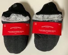 Wondershop Unisex High Rise Slipper Socks Huggable Heel S/M, LOT OF 2