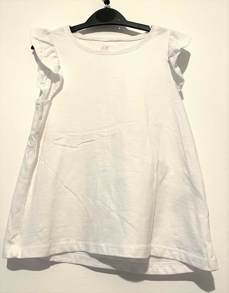 Camiseta blanca básica - Talla 7/8 años - H&M