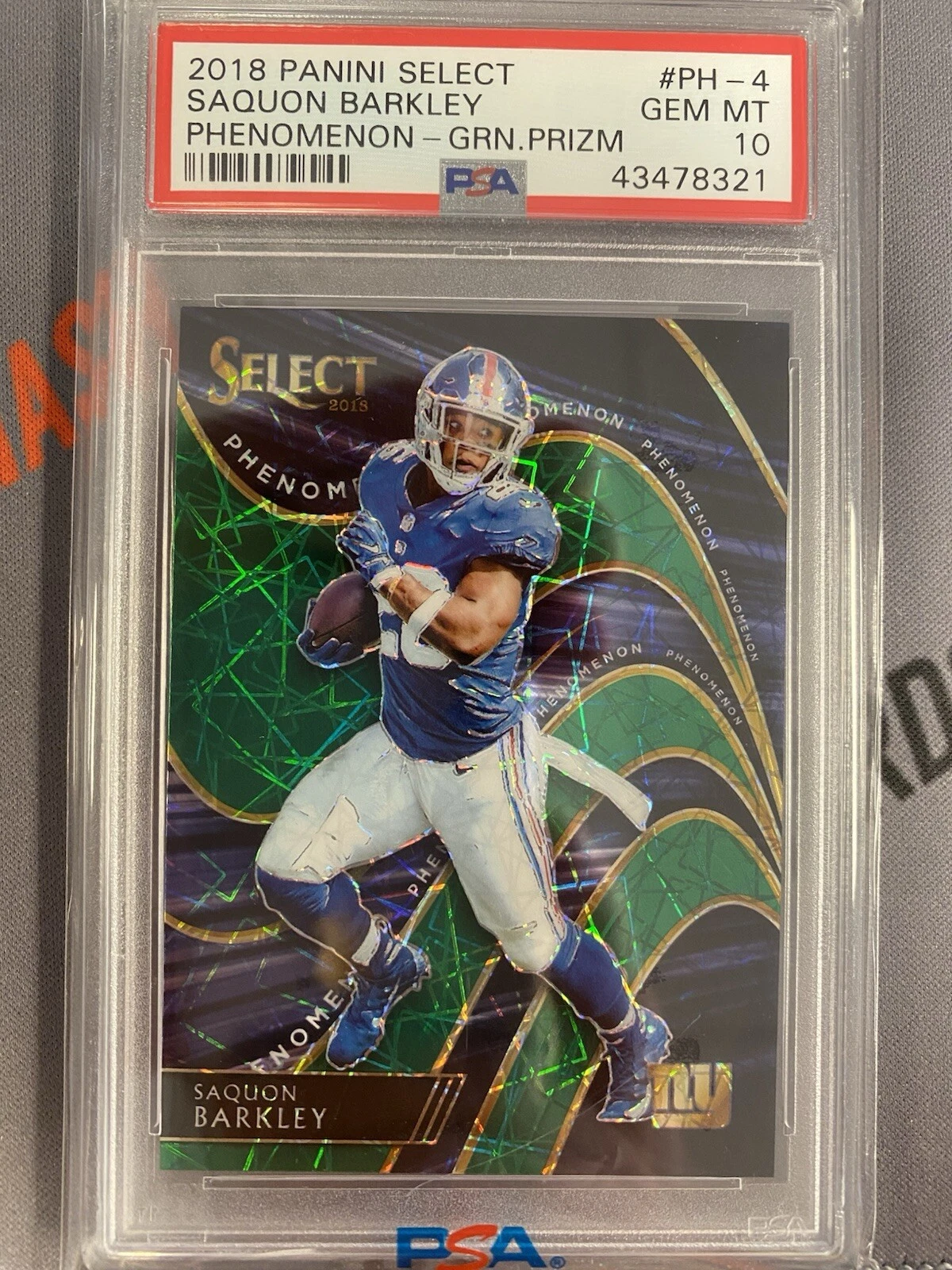 Saquon Barkley Panini Select Phenomenon #PH4 Green Prizm