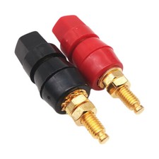 6X Gold Plated Audio Speaker Terminal 4mm Binding Post Banana Jack Plug B122
