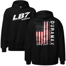 LB7 Duramax Hoodie, Diesel Truck Sweatshirt, Mens Hooded Pullover Sizes S-5XL