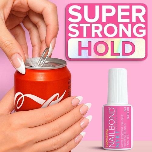New NYK1 Nail Bond Super Strong Nail Tip Bond Glue Adhesive - Perfect for False - Picture 10 of 11