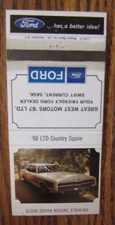1969 FORD LTD CAR DEALER: SWIFT CURRENT, SASKATCHEWAN -K9