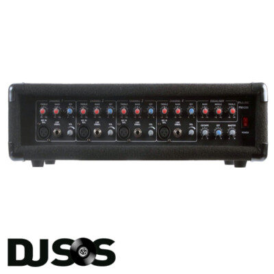 Pulse PMH200 2 x 100W Power Mixer Verstärker 4 Kanal Amp DJ DISCO KARAOOKE