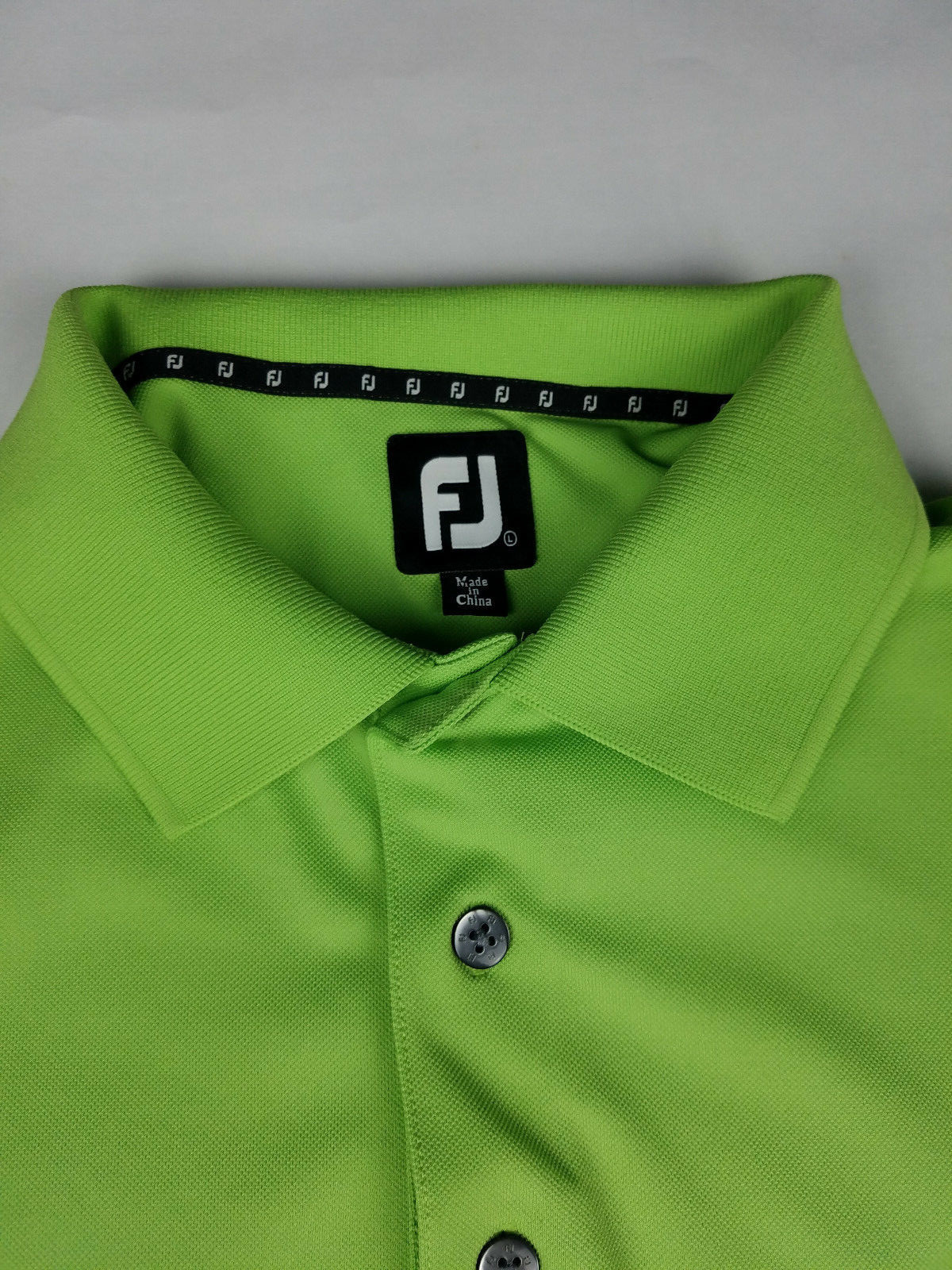 Footjoy Mens Green Short Sleeve Polo Shirt Size L Gem