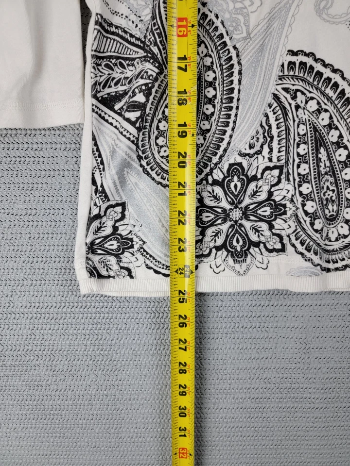 Style & CO Sport толстовка с капюшоном размер средний 1/4 молнии с капюшоном цветочный пейсли - Изображение 3 из 4