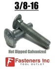 3/8-16 Hot Dipped Galvanized Carriage Bolts Coach Bolts - Select Length & Qty
