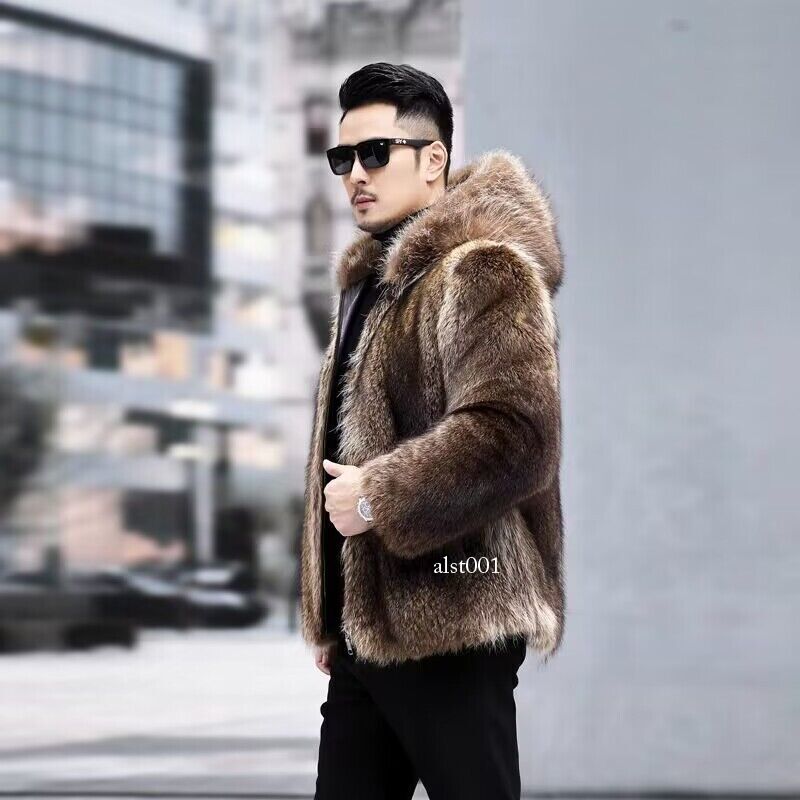 【ounce】　Base fur collar coat Sculptured Fur Coat - Mink Fur with Silver Fox Fur Collar