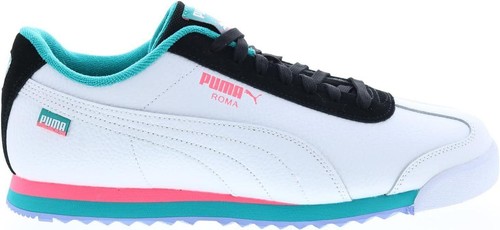 Puma Roma Basic White Fuchsia Purple Preschool Size 3 Sneakers