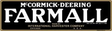 Farmall McCormick - Deering 1923 Vintage International Harvester Sticker Decal